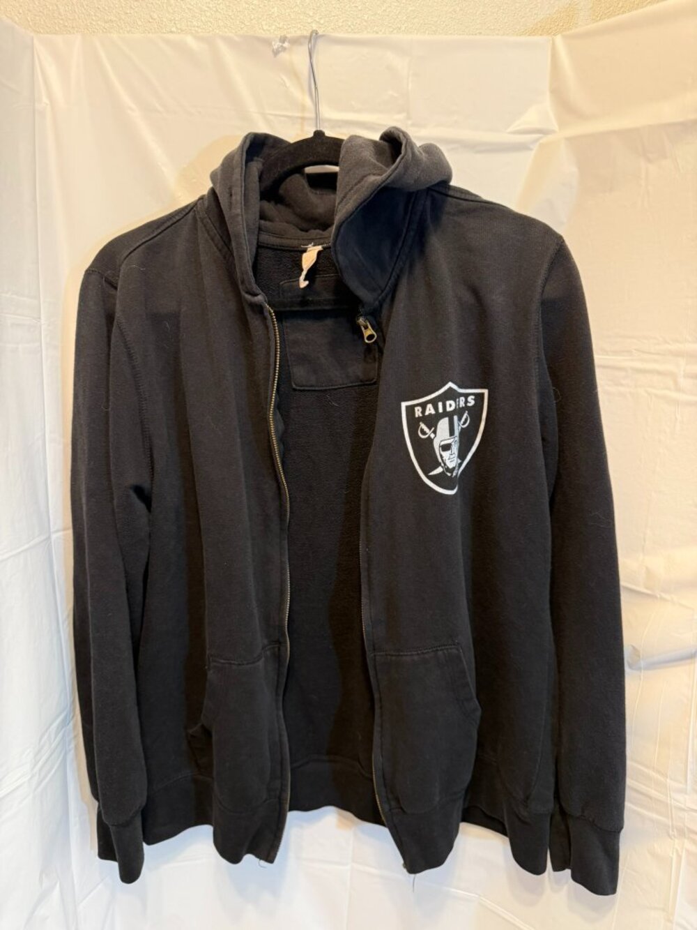 Las Vegas Raiders NFL Full-Zip Hoodie - Black - Size unknown